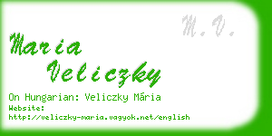 maria veliczky business card